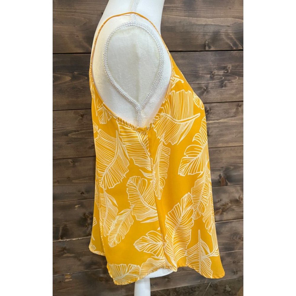 Women’s Mustard Yellow With Feather design Sienna Sky Tank Top - Picture 2 of 5